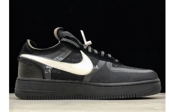 White AO4606-001 Low NikeAir Force O-W 1 Black 0114